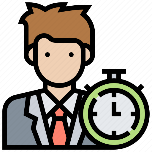 Businessman, clock, hour, time, working icon - Download on Iconfinder