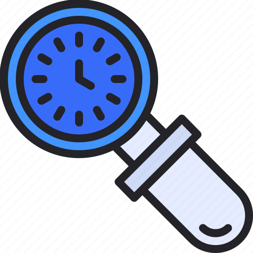 Magnifier, time, search, loupe, clock icon - Download on Iconfinder
