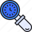 magnifier, time, search, loupe, clock 