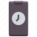 smartphone, time, date, administration, organization, digital, clock, 3d 