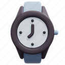 wristwatch, clock, time, timer, date, 3d 