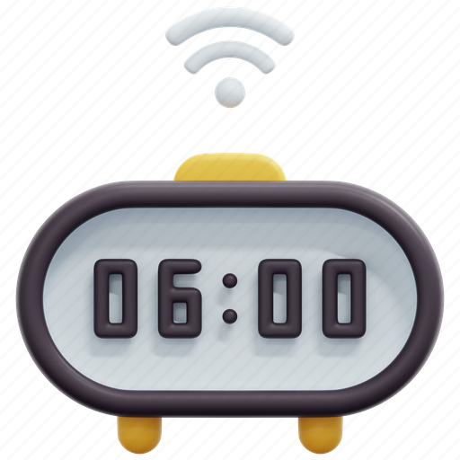 Digital, alarm, clock, time, date, wake, up 3D illustration - Download on Iconfinder