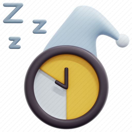 Sleep, nap, zzz, watch, night, time, clock 3D illustration - Download on Iconfinder