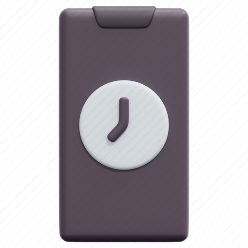 Smartphone, time, date, administration, organization, digital, clock 3D illustration - Download on Iconfinder