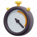 stopwatch, time, date, wait, chronometer, timer, interface, 3d