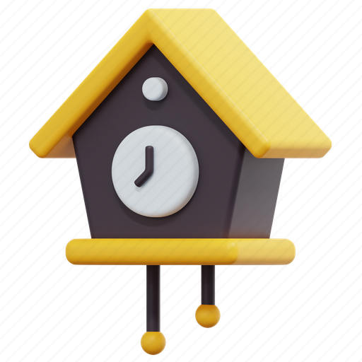 Cuckoo, clock, time, date, decoration, vintage, 3d icon - Download on Iconfinder