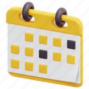 calendar, time, date, administration, schedule, organization, 3d
