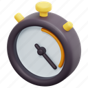 stopwatch, time, date, wait, interface, chronometer, timer, 3d
