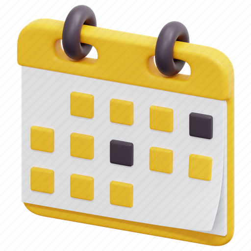 Calendar, time, date, administration, schedule, organization, 3d icon - Download on Iconfinder