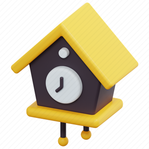 Cuckoo, clock, time, date, vintage, decoration, 3d icon - Download on Iconfinder