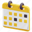 calendar, time, date, administration, schedule, organization, 3d 