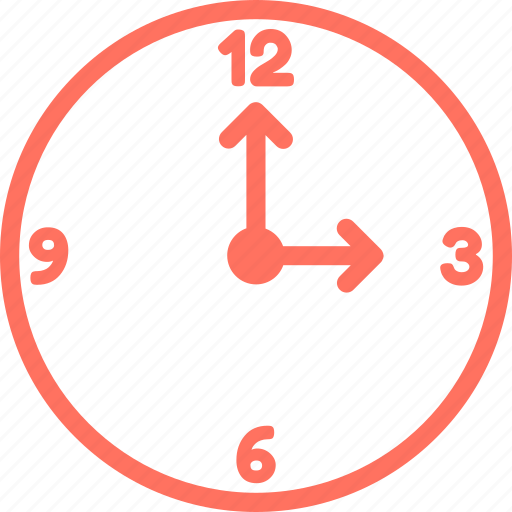 Clock, three, three o clock, time, time zone, watch icon - Download on Iconfinder