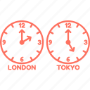 clock, london, time, time zone, tokyo, watch