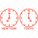 clock, newyork, time, time zone, tokyo, watch