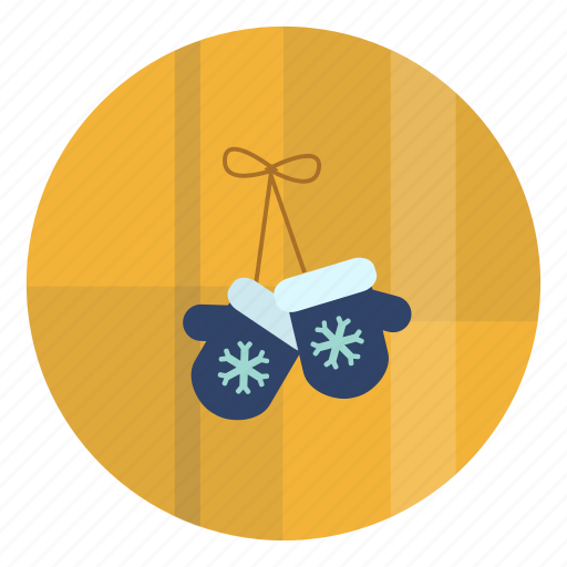 Cold, warm, mittens, yellow, winter icon - Download on Iconfinder