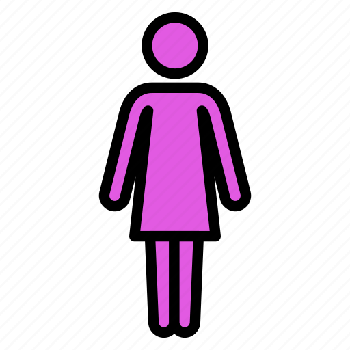 Bathroom, female, flush, sign, toilet, wc icon - Download on Iconfinder