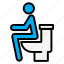 bowel, bowl, people, seat, sit, toilet, using 
