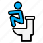 bowl, leg, man, seat, sit, squatting, toilet 