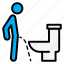 bathroom, flush, male, pee, sign, toilet, wc 