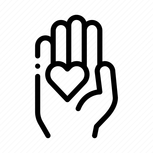 Disabilities, equality, gender, heart, linear, palm, religion icon - Download on Iconfinder