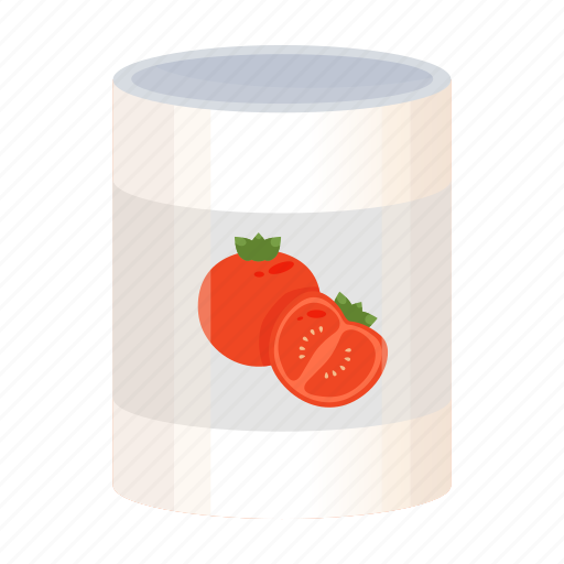 Can, food, fruit, red, tomato, vegetable, vitamin icon - Download on Iconfinder