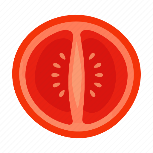 Cut, food, fruit, half, red, tomato, vegetable icon - Download on Iconfinder