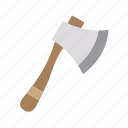 axe, tool, hatchet, weapon, equipment, wood, cutting, construction
