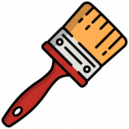 Brush, paint, tool, construction icon - Download on Iconfinder