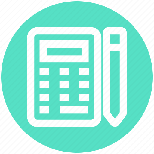 Calculation, calculator, construction, math, pencil, tool icon - Download on Iconfinder