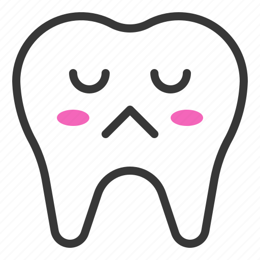 Emoji, emoticon, face, thinking, tooth icon - Download on Iconfinder