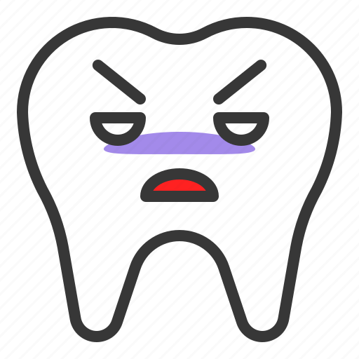 Angry, emoji, emoticon, face, tooth icon - Download on Iconfinder