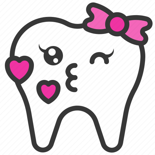 Emoji, emoticon, face, love, tooth icon - Download on Iconfinder