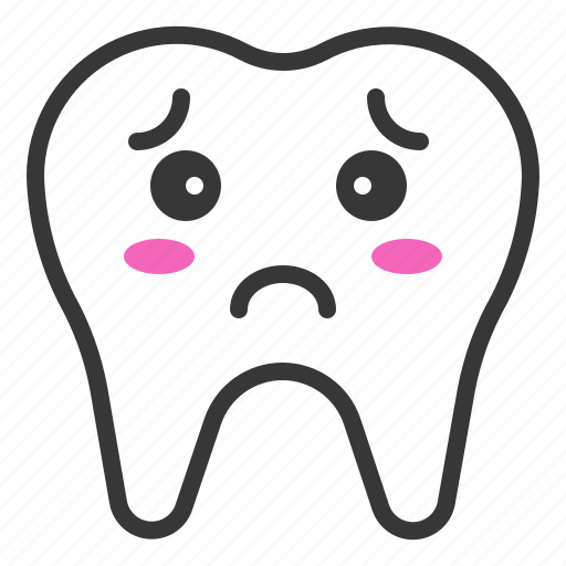 Emoji, emoticon, face, sad, tooth icon - Download on Iconfinder
