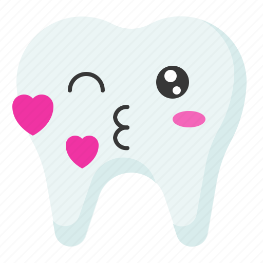 Emoji, emoticon, face, kiss, tooth icon - Download on Iconfinder