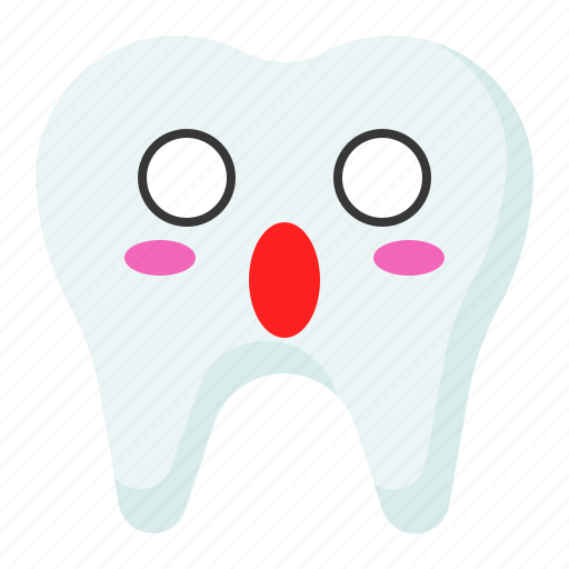 Emoji, emoticon, face, surprised, tooth icon - Download on Iconfinder