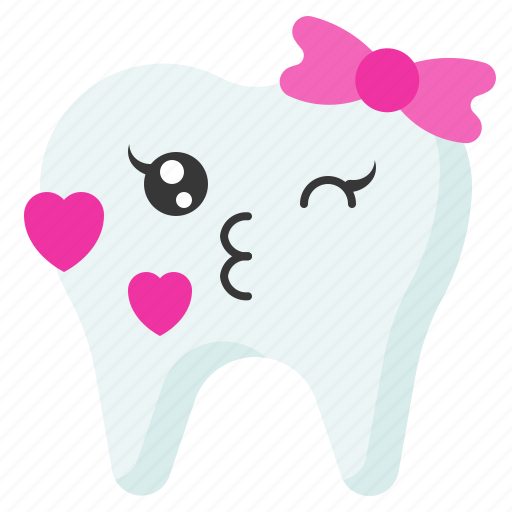 Emoji, emoticon, face, kiss, love, tooth icon - Download on Iconfinder
