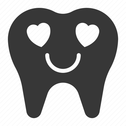 Dental, emoji, emoticon, face, love, tooth icon - Download on Iconfinder