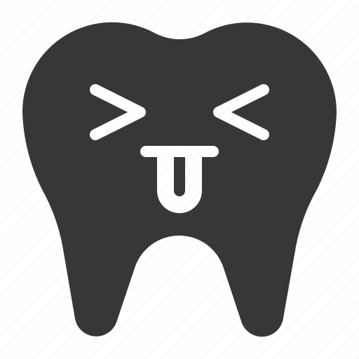 Dental, emoji, emoticon, face, tongue, tooth icon - Download on Iconfinder