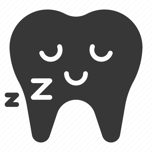 Dental, emoji, emoticon, face, sleep, tooth icon - Download on Iconfinder