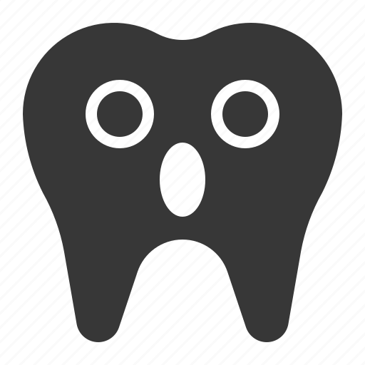 Dental, emoji, emoticon, face, surprised, tooth icon - Download on Iconfinder