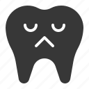 angry, dental, emoji, emoticon, face, tooth