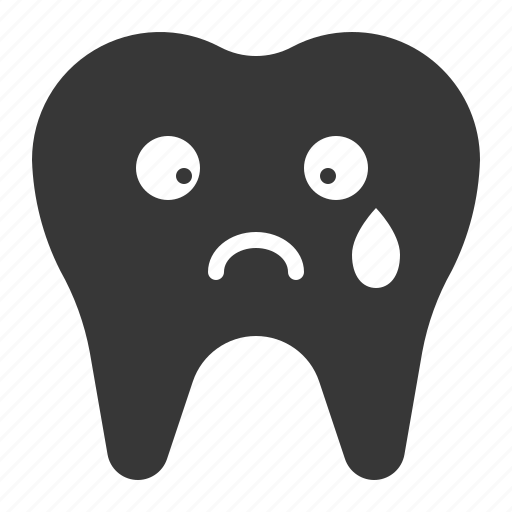Cry, dental, emoji, emoticon, face, tooth icon - Download on Iconfinder