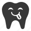 dental, emoji, emoticon, face, tongue, tooth 