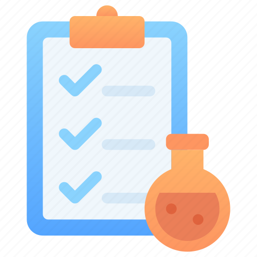 Chemical report, check, checklist, test, clipboard, laboratory, lab icon - Download on Iconfinder