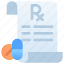prescription, rx, medical report, pills, medicine, pharmacy, medical, healthcare