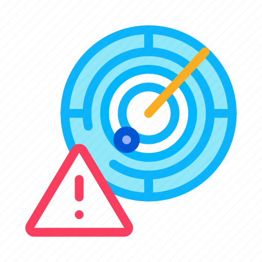 Caution, de, radar, white icon - Download on Iconfinder