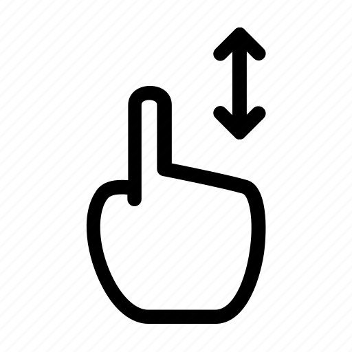 Down, drag, finger, gestures, scroll, single, up icon - Download on Iconfinder