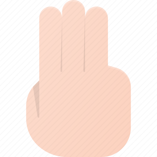 Click, finger, gesture, hand, point, three, touch icon - Download on Iconfinder