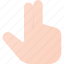 click, finger, gesture, hand, point, touch, two