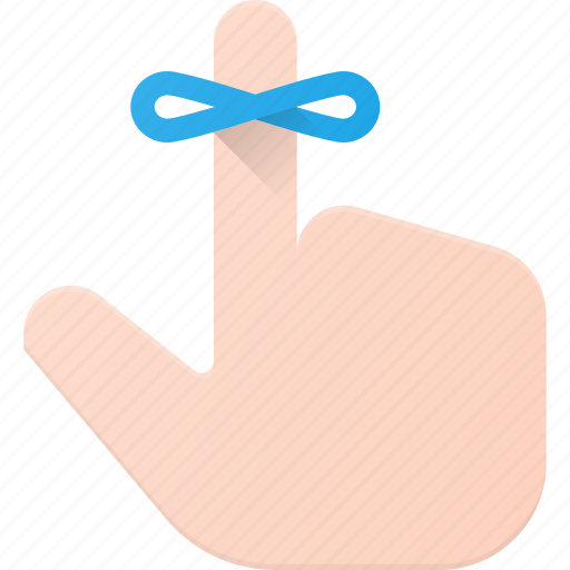 Bow, finger, gesture, hand, reminder, touch icon - Download on Iconfinder
